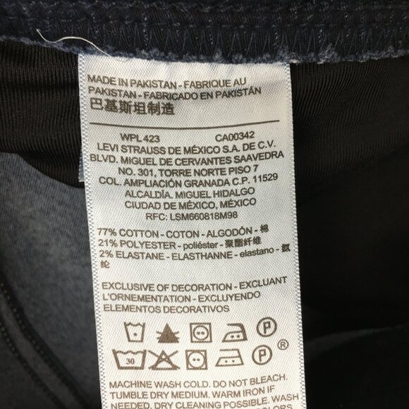 Levi's Women's Jeans Pull On Skinny Totally Shaping Stretch Dark Size 26 x 27 - Picture 8 of 10